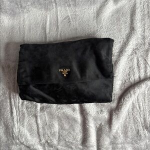 Prada Black and Soft Pink Nylon Shoulder Bag
